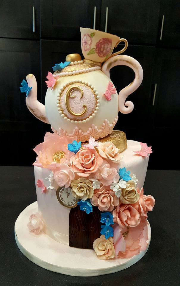Alice in Wonderland inspired 1st Birthday Cake